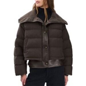 Gloria Puffer Jacket (New with tags) - Faux leather